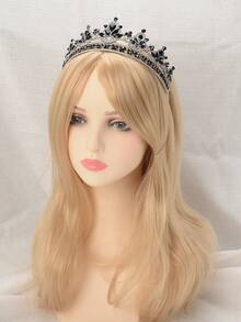 1pc Lady's Baroque Style Bridal Hair Accessory Decorated With Colorful Rhinestones, Suitable For Weddings And Evening Parties - Multicolor - View 2