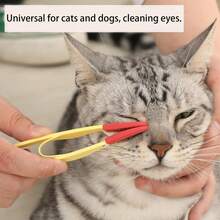 2 件裝寵物淚漬去除工具,貓狗眼睛清潔軟刷 - 藍色 - 查看 2