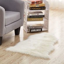 Shaggy Rugs Non Slip Bedroom Mats Fluffy Soft  Sheepskin Rug Washable - White - View 3