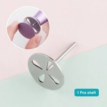 1入組2.5cm直徑電動修腳機圓盤,具有中空芯的銀色圓盤 - 銀色 - 查看 8