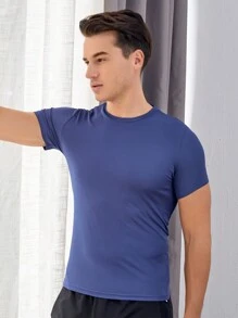 Nam 3pcs Mùa hè Set bộ đồ thể thao , Bao gồm Làm khô nhanh Thoáng khí Khỏe mạnh  chạy Lỏng lẻo Tập huấn Áo thun Quần áo tập thể hình Nam - Xám - Xem 8