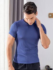 Nam 3pcs Mùa hè Set bộ đồ thể thao , Bao gồm Làm khô nhanh Thoáng khí Khỏe mạnh  chạy Lỏng lẻo Tập huấn Áo thun Quần áo tập thể hình Nam - Xám - Xem 9