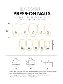 24片装按压式美甲贴片，短款棺材形渐变闪粉设计，可重复使用软胶美甲贴片，12种尺寸，包含1瓶果冻胶和1把指甲锉，适合女性和女孩使用。 - 彩色 - 查看 4
