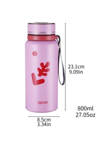 1入組800毫升/27.05盎司304不銹鋼真空保溫瓶,配茶和咖啡過濾器,雙層防漏大容量攜帶式手提水壺,適用於騎行,背包,辦公室或汽車,學校,派對,露營,徒步旅行等,男女兒童禮物,生日,聖誕節,禮品盒包裝 - 紫色 - 查看 2