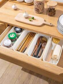 1 hộp đựng đồ lót, tất, phụ kiện, đồ gia dụng, quần váy, giày dép, quần jean, bốt, váy màu trắng 1 ngăn - trắng - Xem 9