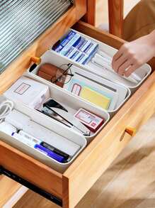 1 hộp đựng đồ lót, tất, phụ kiện, đồ gia dụng, quần váy, giày dép, quần jean, bốt, váy màu trắng 1 ngăn - trắng - Xem 10
