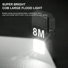 Mini C-Shaped Charging Portable Electric Wire Lighter Keychain Torch, Flashlight, Work Light, Waterproof, Has High Beam, Dual Arc, No Fire, Arc Ignition, Suitable For Outdoor Camping, Emergency, Work. Also Known As Double Electric Arc Lighter Keychain Lighter With Lighting Function. - Black - View 5