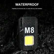 Mini C-Shaped Charging Portable Electric Wire Lighter Keychain Torch, Flashlight, Work Light, Waterproof, Has High Beam, Dual Arc, No Fire, Arc Ignition, Suitable For Outdoor Camping, Emergency, Work. Also Known As Double Electric Arc Lighter Keychain Lighter With Lighting Function. - Black - View 4