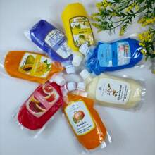 Home & Relax香味可擠壓蠟熔,9x17cm（8盎司）,2包香氣蠟熔,diy手工蠟燭製作,天然大豆蠟,可擠壓蠟,手工倒製大豆蠟蠟熔（米色和紅色） - 米色 - 查看 11