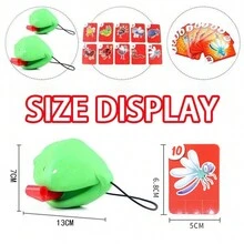 1pc Interesting Frog Game, Colorful Lizard Mask, Educational Toy, Blow Poker Card Game, Desktop Interactive Parent-Child Party Game - Multicolor - View 10