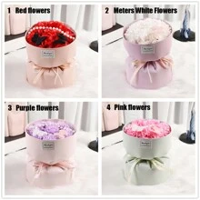 1束人造花束粉色康乃馨永恆花生日/情人節/母親節/感恩節/聖誕節/新年禮物 - 彩色 - 查看 4