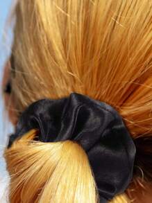 12个装缎面发圈，丝滑弹力细发绳，纯色发圈，马尾辫发绳，女士女孩发饰，两种尺寸混色，感恩节教师节圣诞礼物，秋冬季发饰，返校季日常学生发饰