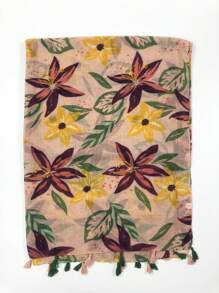 1入女性時尚印花圍巾,沙灘巾,休閒披肩適合日常穿著優雅 - 彩色 - 查看 3