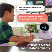 MIKO Mini AI Robot: The Ultimate Learning And Fun Companion For Kids | Child-Safe AI, Empathetic, And Packed With Games, Dance, Singing | Interactive Voice Control Robot With App Control - 紫色 - 查看 2