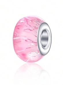 1顆粉色與奶油色樹脂珠,有氣泡及切割表面設計,適用於diy手鏈、項鍊或吊墜,創意diy配飾 - 串珠 - 查看 14