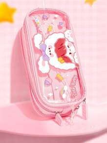 Trong suốt Hộp bút Đối với Trường tiểu học Sinh viên , Hoạt hình Phong cách Văn phòng phẩm Loại vỏ , Công suất cao - Màu tím - Xem 6