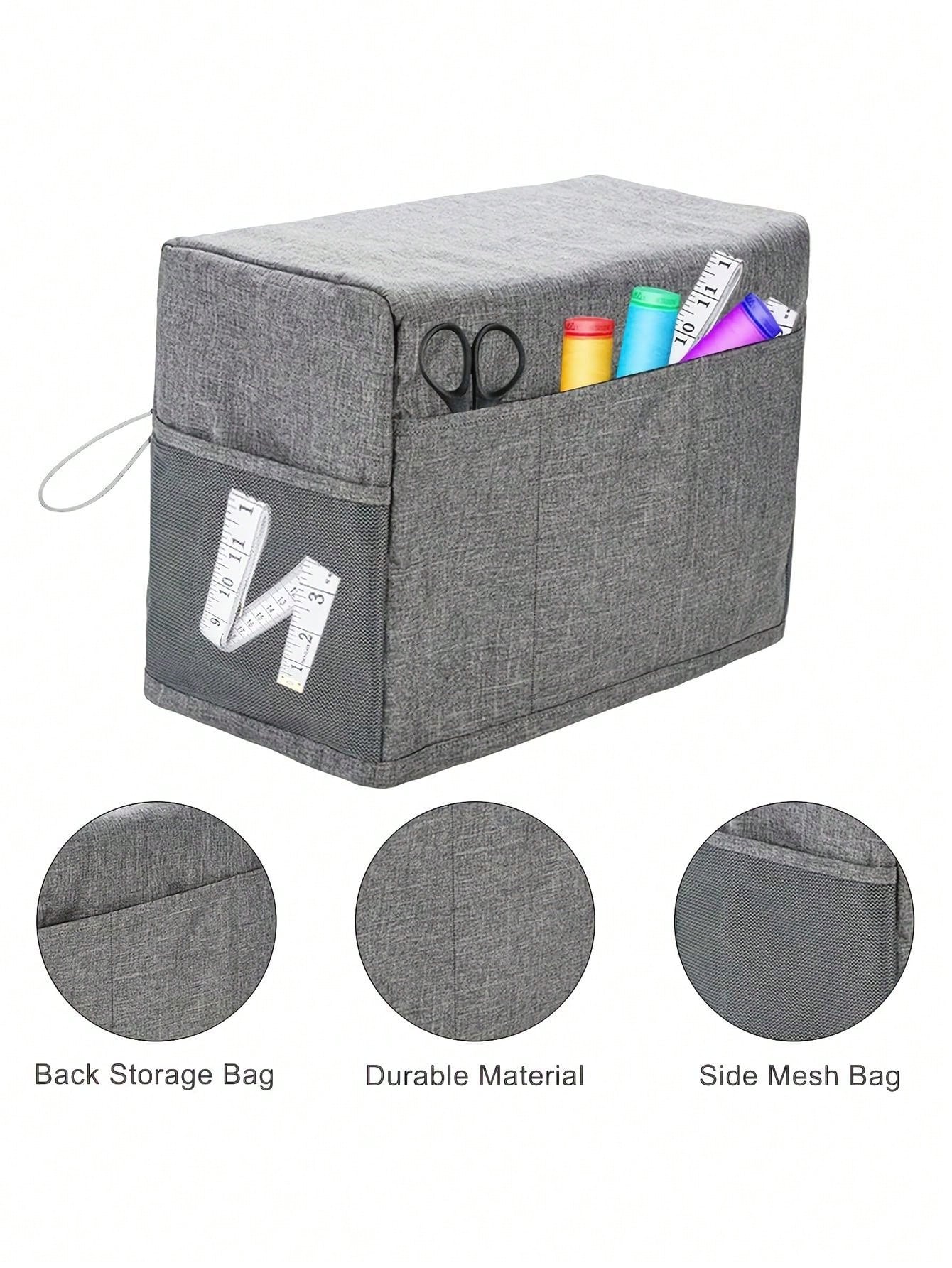 1PC Sewing Machine Dust Cover Sewing Machine Cover With Pockets For