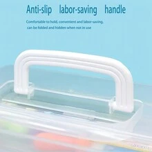 Fishing Tackle Box Large 3-Layer Plastic Portable Storage Box Fishing White Fishing Tackle Box Storage Box Art Craft Tool Box - White - View 3