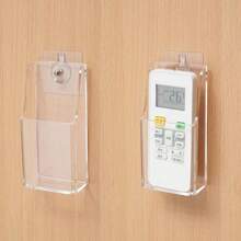 亞克力遙控器架掛壁式遙控器收納盒手機收納盒亞克力電視空調遙控器架掛壁收納盒,適用於家庭 - 無色 - 查看 5