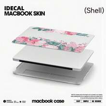 Cartoon Floral Pattern Laptop Case Compatible With Macbook/Microsoft Laptop - Lilac Purple - View 5