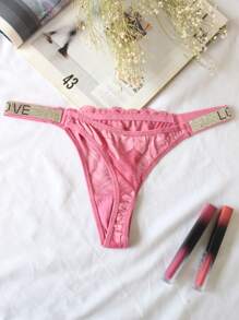 TANGA DE ENCAJE PARA MUJER - Rosa - Ver 3