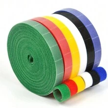 6 Rolls 1m Cable Management Hook-And-Loop Zip Tie Strap, Hook And Loop Fastener Reusable Strap, Multi-Color - Color - View 12