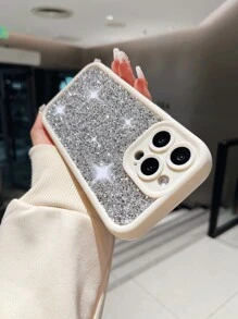 1pc Perforated, Rhinestone-Decorated, Tpu Phone Case, Compatible With Iphone 7/8/Se2/Iphone7p/8p/Iphone X/Xs/Xr/Iphonexs Max/Iphone11/Iphone11 Pro/Iphone11 Pro Max/Iphone 12/Phone 12 Pro/Iphone11 Pro Max/ Iphone 12/Iphone 12 Pro/Iphone12 Pro Max/Iphone 13/Iphone 13 Pro/Iphone13 Pro Max/Iphone 14/Iphone 14 Pro/Iphone 14 Plus/Iphone14 Pro Max/ Iphone 15/Iphone 15 Pro/Iphone 15 Plus/Iphone15 Pro Max - Multicolor - View 2