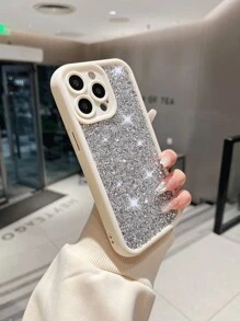 1pc Perforated, Rhinestone-Decorated, Tpu Phone Case, Compatible With Iphone 7/8/Se2/Iphone7p/8p/Iphone X/Xs/Xr/Iphonexs Max/Iphone11/Iphone11 Pro/Iphone11 Pro Max/Iphone 12/Phone 12 Pro/Iphone11 Pro Max/ Iphone 12/Iphone 12 Pro/Iphone12 Pro Max/Iphone 13/Iphone 13 Pro/Iphone13 Pro Max/Iphone 14/Iphone 14 Pro/Iphone 14 Plus/Iphone14 Pro Max/ Iphone 15/Iphone 15 Pro/Iphone 15 Plus/Iphone15 Pro Max - Multicolor - View 1