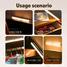Led感應燈無線壁燈智能感應可充電夜燈廚櫃衣櫥燈梯燈10/15/21/30公分 - 白色 - 查看 7