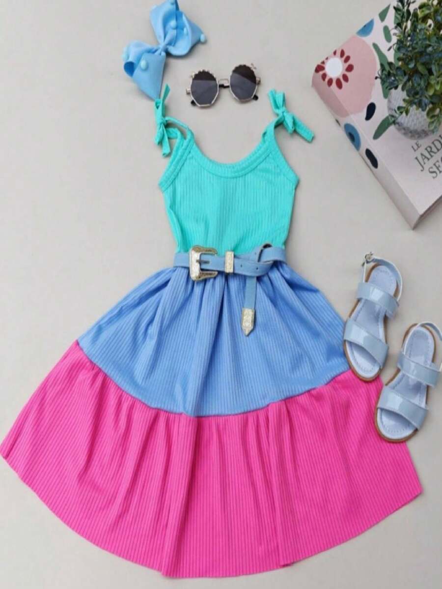 Vestido Multicolorido Princesa - Multicolorido - Visão 1