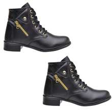 Women Mid-Calf Boots - 黑色 - 查看 3