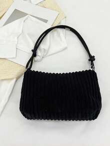 Fashionable Simple Casual Versatile Unique Design Shoulder Bag - Black - View 6