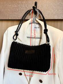 Fashionable Simple Casual Versatile Unique Design Shoulder Bag - Black - View 9