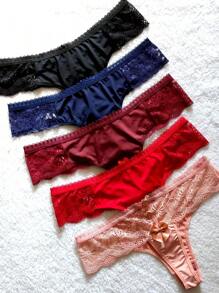Plus Size Panties - 紅色 - 查看 4