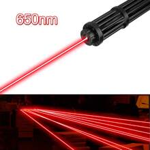 Red Laser Pointer Flashlight, With Adjustable Focus Distance, Equipped With Battery And Charger, Suitable For Astronomy, Camping, Hiking And Outdoor Activities At Night. - Red - View 10
