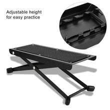 Guitar Footrest, Non-Slip Foldable Guitar Foot Stool Adjustable Height Footrest Stool - Black - View 8