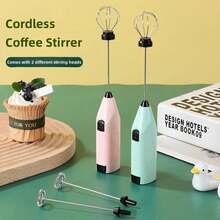 Mini Electric Milk Coffee Frother Protein Powder Mixer Automatic Whisk Foam Maker Blender For Coffee Matcha Latte Cappuccino Hot Chocolate - Green - View 3