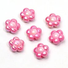 10pcs 16mm Multicolor Uv Acrylic Sunflower Beads, Diy Bracelet/Necklace Making Valentines
