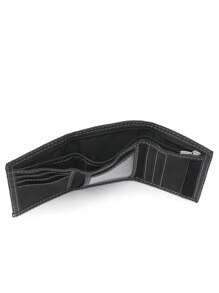 JEMINAL 钩环帆布学生钱包 女士男士钱包 钱夹 钱包 小钱包 男士钱包 真皮 - 黑色 - 查看 5