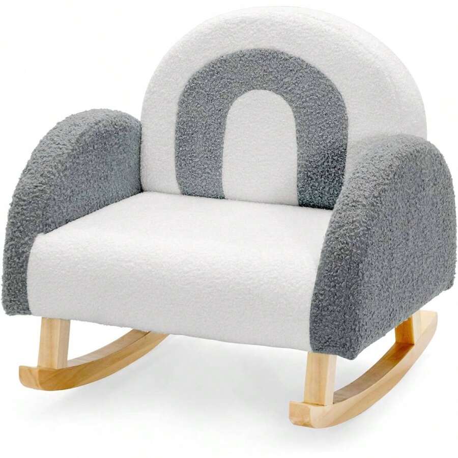 Children's Sofa, Rocking Chair For Toddlers, Children's Armchair, Children's Chair For Children's Room, Playroom (Gray)
