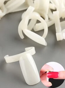 1 Paquete (50 Piezas) Tarjeta De Color De Anillo Natural Para Muestra De Esmalte De Uñas, Herramienta De Muestra De Tarjeta De Color De Manicura Para Exhibir Colores
