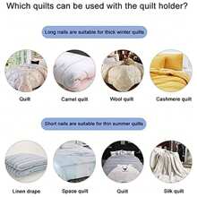 MQUPIN Quilt Fixing Clips,16 Pcs Duvet Cover Clips,Mushroom Round Fixing Clips With Buttons,Bedroom Duvet Fixing Holder Quilt Cover Pins With Box - Grey - View 8