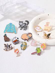 新款花狗系列設計徽章卡通可愛風格胸針 - 小動物胸針 - 查看 4