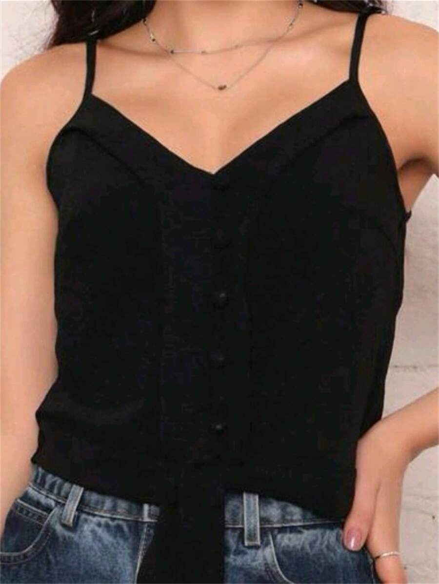 Women Tops - 黑色 - 查看 1