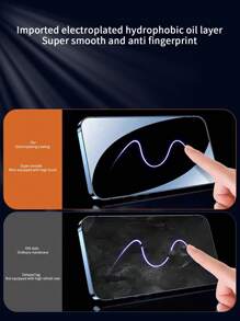 3 miếng phim kính cường lực toàn màn hình, chống nổ, chống trầy xước, chống nhìn trộm cho dòng 11/12/13/14/15/16 - màu đen - Xem 3