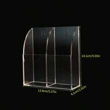 亞克力遙控器架掛壁式遙控器收納盒手機收納盒亞克力電視空調遙控器架掛壁收納盒,適用於家庭 - 無色 - 查看 7