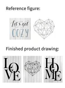 3 Pcs Family Quote Canvas Wall Art Poster Modern White And Black Love Home Prints Wall Decor Painting Picture For Bedroom Living Room Decor No Frame - Multicolor - View 5