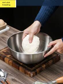 1入/3入不銹鋼攪拌碗，可疊加、可重複使用，耐用的沙拉碗，帶有水位刻度的廚房碗，多功能碗，攪拌碗，烹飪碗，加厚沙拉碗，家用廚房烘焙碗，廚房用品，多功能攪拌碗，烤製烹飪碗盆碗攪拌碗和麵條清洗碗，圓形沙拉冷卻器家庭用具