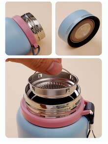 1入組800毫升/27.05盎司304不銹鋼真空保溫瓶,配茶和咖啡過濾器,雙層防漏大容量攜帶式手提水壺,適用於騎行,背包,辦公室或汽車,學校,派對,露營,徒步旅行等,男女兒童禮物,生日,聖誕節,禮品盒包裝 - 紫色 - 查看 4