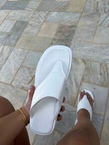 Women Flat Sandals - trắng - Xem 2